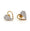 Load image into Gallery viewer, Kids Heart Diamond Stud Earrings, 14k Solid Gold, Natural Diamonds, Gift for toddlers/girls/kids, Ready To Ship, HRD Certified
