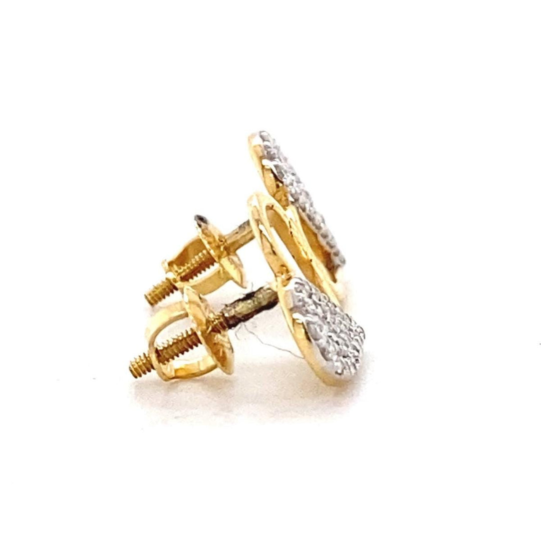 Kids Heart Diamond Stud Earrings, 14k Solid Gold, Natural Diamonds, Gift for toddlers/girls/kids, Ready To Ship, HRD Certified