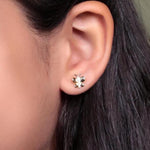 Load image into Gallery viewer, Kids Butterfly Diamond Stud Earrings, 14k Solid Gold, Natural Diamonds, Kids Insect Jewelry, Gift for toddlers/girls/kids, Ready To Ship
