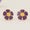 Load image into Gallery viewer, Kids Flower Diamond Earrings, 14k Solid Gold, Natural Diamonds, Colorful Enamel Petals Studs, Gift for girls, Ready To Ship, HRD Certified
