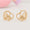 Load image into Gallery viewer, Kids Halo Heart Diamond Earrings, 14k Solid Gold, Natural Diamonds, Minimalist Everyday Jewelry, Gift for toddlers/girls/kids, Ready To Ship
