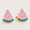 Load image into Gallery viewer, Kids Watermelon Diamond Earrings, 14k Solid Gold, Colorful Enamel Studs, Natural Diamonds, Gift for toddlers/girls/kids, Ready To Ship
