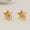 Load image into Gallery viewer, Star Diamond Kids Earrings, 14k Solid Gold Enamel Studs, Natural Diamonds, Everyday jewelry, Gift for girls, Ready To Ship, HRD Certified
