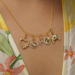 Load image into Gallery viewer, Twisted Heart Natural Diamond Char:, 14k Solid Gold Everyday Stacking Jewellery, Dual Tone Love Necklace, Certified Jewelry, Ready To Ship
