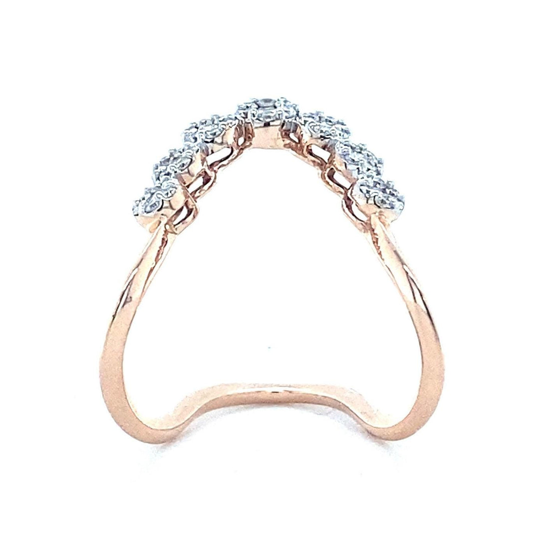 Vancki Diamond Ring, 14k Solid Gold, Natural Diamonds, Cocktail Ring, , Wedding Jewelry Gift For Her