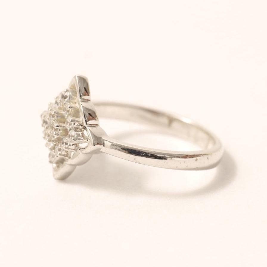 Diamond Snowflake Gold Ring, 14k Solid Gold, Filigree Diamond Band, Cluster Ring, Natural Diamond, Everyday Jewelry, Gift For Her