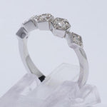 Load image into Gallery viewer, Hexagon Diamond Ring, 14k Solid Gold, Natural Diamonds, Geometric Band, Illusion Set, Modern Stacking Ring, Everyday Jewelry, Gift for Her
