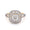 Load image into Gallery viewer, Halo Diamond Engagement Ring, Illusion Setting, 14K Solid Gold, Natural Diamonds, Statement Ring, Gift For Her
