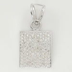 Load image into Gallery viewer, Square Pave Natural Diamond Pendant: 14k Solid Gold Stackable Everyday Necklace, Certified Jewelry
