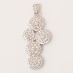 Load image into Gallery viewer, Circle Cluster Diamond Pendant, 14k Solid Gold, Natural Diamond, Stackable Everyday Adjustable Necklace, Layering Jewelry, Gift for Her
