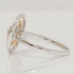 Load image into Gallery viewer, Round Cluster Diamond Ring, 14k Solid Gold, Natural Diamonds, Concentric Circle Cluster Ring, Two Toned Statement Jewelry, Gift For Her
