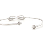 Load image into Gallery viewer, Infinity Diamond Cuff Bracelet, 14K Solid Gold, Natural Diamonds, Everyday Jewelry, Open Bangle Bracelet,  Statement Jewelry, Gift for Her
