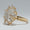 Load image into Gallery viewer, Baguette Starburst Diamond Ring, 14k Solid Gold, Natural Diamonds, Snowflake Statement Ring, Two Toned Ring, Cocktail Jewelry, Gift For Her
