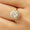 Load image into Gallery viewer, Oval Diamond Ring, 14k Solid Gold, Natural Diamonds, Two-Toned Cluster Ring, Cocktail Engagement Ring, Statement Jewelry, Gift For Her
