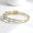 Load image into Gallery viewer, Dual Line Diamond Cuff Bracelet, 14k Solid Gold, Natural Diamonds, Cluster Illusion Bangle, Stackable Jewelry, Statement Bridal Cuff
