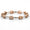 Load image into Gallery viewer, Emerald Cut Halo Diamond Bangle Bracelet, 14k Solid Gold, Natural Diamonds, Two Toned Illusion Setting Bracelet, Stackable Bridal Bracelet
