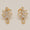 Load image into Gallery viewer, Floral Diamond Drop Earrings, 14k Solid Gold, Natural Diamonds, Illusion Set, Leaf Design, Dangle Earrings, Statement Jewelry, Gift for Her

