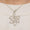 Load image into Gallery viewer, Floral Diamond Pendant, 14k Solid Gold, Natural Diamond, Openwork Chain Necklace , Stackable Leaf Pendant, Minimalist Jewelry, Gift for Her
