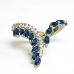 Load image into Gallery viewer, Blue Sapphire Diamond Ring In 14k Solid Gold, Birthstone Ring With Natural Diamonds, Gift for Women, Gemstone Jewelry Gift For Her
