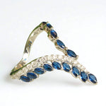 Load image into Gallery viewer, Blue Sapphire Diamond Ring In 14k Solid Gold, Birthstone Ring With Natural Diamonds, Gift for Women, Gemstone Jewelry Gift For Her
