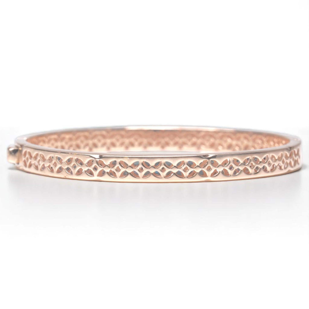 Green Enamel Natural Diamond Bangle Bracelet: 14k Solid Gold Stackable Cuff Jewellery, Certified Jewelry