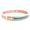 Load image into Gallery viewer, Green Enamel Diamond Bangle Bracelet, 14k Solid Gold, Natural Diamonds, Statement Cuff Jewelry, Minimalistic Stackable Bangle
