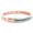 Load image into Gallery viewer, Green Enamel Diamond Bangle Bracelet, 14k Solid Gold, Natural Diamonds, Statement Cuff Jewelry, Minimalistic Stackable Bangle
