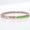 Load image into Gallery viewer, Green Enamel Diamond Bracelet, 14k Solid Gold,  Natural Diamonds, Sleek Stackable Bangle, Statement Minimalistic Jewelry
