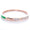 Load image into Gallery viewer, Green Enamel Diamond Bracelet, 14k Solid Gold,  Natural Diamonds, Sleek Stackable Bangle, Statement Minimalistic Jewelry
