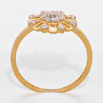 Load image into Gallery viewer, Flower Diamond Ring, 14k Solid Gold, Natural Diamonds, Stackable Ring, Gift for Women, Everyday Floral Jewelry Gift For Her
