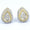 Load image into Gallery viewer, Pear Shaped Coiled Design Stud Earrings, 14K Solid Gold, Natural Earrings, , Everyday Jewelry Gift For Her

