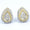 Load image into Gallery viewer, Pear Shaped Coiled Design Stud Earrings, 14K Solid Gold, Natural Earrings, , Everyday Jewelry Gift For Her
