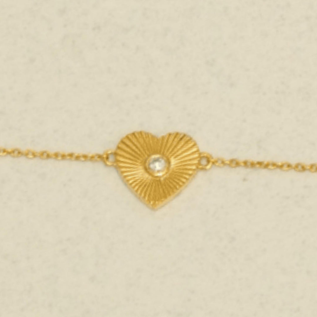 Heart Medallion Diamond Bracelet, 14k Solid Gold, Natural Diamonds, Custom Jewelry, Chain Bracelet, Gift For Her