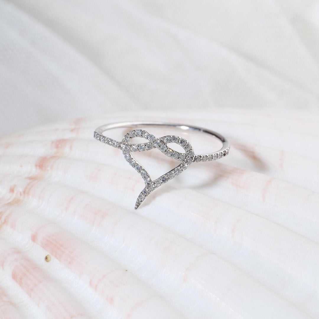 Heart Diamond Ring, Love Ring, 14k Solid Gold, Natural Diamonds, Proposal Ring, , Everyday Jewelry Gift For Her