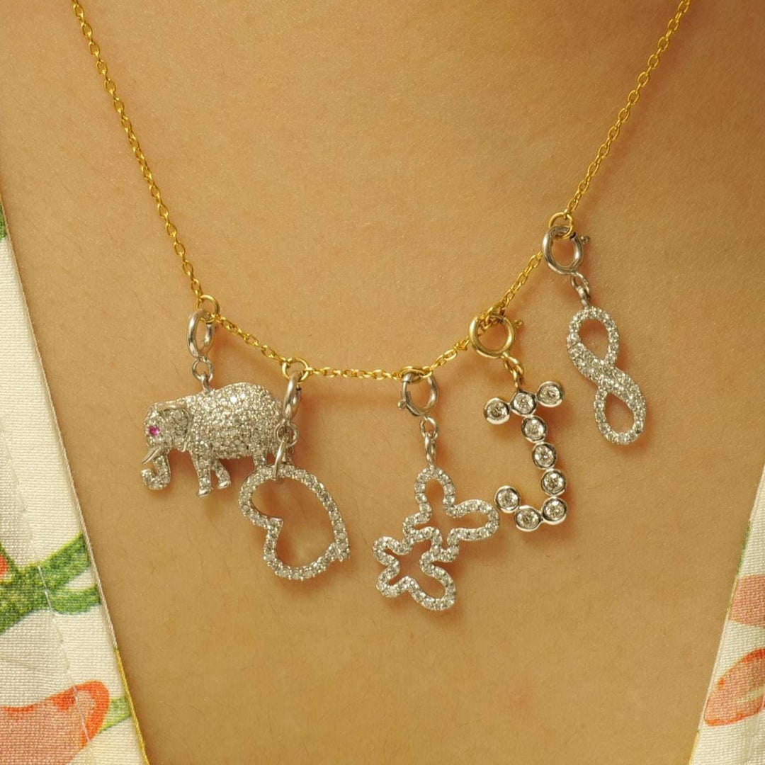 Diamond Heart Pendant Necklace, 14k Solid Gold, Natural Diamonds, Everyday Stackable Jewelry, Minimalist Stacking Pendant