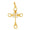 Load image into Gallery viewer, Diamond Cluster Cross Pendant, 14k Solid Gold, Natural Diamonds, Bottle Opener Necklace With Adjustable Chain, Everyday Minimalist Jewelry
