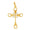 Load image into Gallery viewer, Diamond Cluster Cross Pendant, 14k Solid Gold, Natural Diamonds, Bottle Opener Necklace With Adjustable Chain, Everyday Minimalist Jewelry
