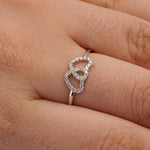 Load image into Gallery viewer, Heart Diamond Ring, 14k Solid Gold, Natural Diamonds, Proposal Ring, , Everyday Jewelry Gift For Her
