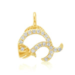 Load image into Gallery viewer, Fish Diamond Charm Pendant, 14k Solid Gold, Natural Diamonds, Animal Jewelry, Dainty Charm Necklace, Gift For Her
