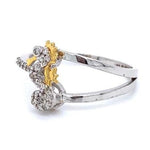 Load image into Gallery viewer, Seahorse Natural Diamond Ring: 14K Solid Gold Animal Everyday Jewellery, Certified Jewelry
