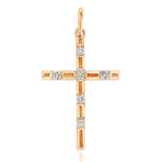 Load image into Gallery viewer, Cross Diamond Pendant, 14k Solid Gold, Natural Diamonds, Religious Jewelry, Gift For Her
