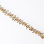 Load image into Gallery viewer, Floral Link Diamond Tennis Bracelet, 14k Solid Gold, Fancy Natural Diamonds, Two-Toned Bracelet, Stackable Statement Jewelry
