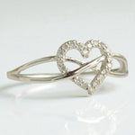 Load image into Gallery viewer, Heart Infinity Diamond Ring, 14k Solid Gold, Natural Diamonds, Promise Ring, , Everyday Stackable Jewelry Gift For Her
