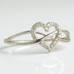 Load image into Gallery viewer, Heart Infinity Diamond Ring, 14k Solid Gold, Natural Diamonds, Promise Ring, , Everyday Stackable Jewelry Gift For Her
