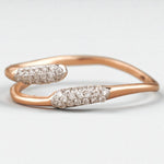 Load image into Gallery viewer, Diamond Cuff Ring, 14K Solid Gold, Promise Ring, Natural Diamonds, , Everyday Jewelry Gift For Her
