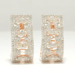 Load image into Gallery viewer, Marquise Diamond Huggie Earrings, 14k Solid Gold,  Natural Diamonds, Halo Cocktail Jewelry, Geometric Statement Earrings, Wedding Huggies
