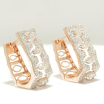 Load image into Gallery viewer, Marquise Diamond Huggie Earrings, 14k Solid Gold,  Natural Diamonds, Halo Cocktail Jewelry, Geometric Statement Earrings, Wedding Huggies
