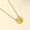 Load image into Gallery viewer, Personalized Medallion Initial Diamond Necklace, 14k Solid Gold, Natural Diamonds, Minimalist Custom Jewelry, Stacking Letter Charm Necklace
