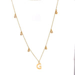 Load image into Gallery viewer, Personalized Initial Diamond Necklace, 14k Solid Gold, Natural Diamonds, Minimalist Custom Jewelry, Drop Letter Necklace, Stacking Jewelry
