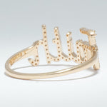 Load image into Gallery viewer, Faith Script Diamond Ring, 14K Solid Gold, Natural Diamonds, Statement Inspirational Jewelry, Word Name Ring, Personalized Minimalistic Band
